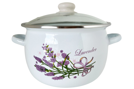 Каструля емальована 5л 61916/2 Букет лаванди