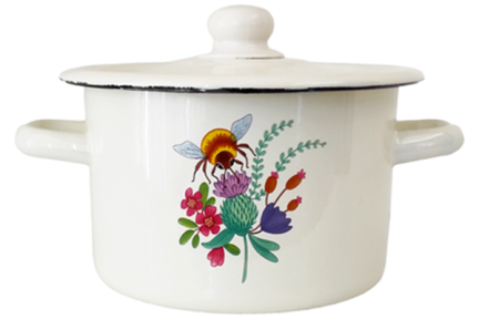 Кастрюля эмалированная 2л 1610/2 Медовые цветы