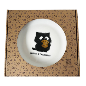 Тарелка стеклокерамика 250мм Експерт зі смаколиків