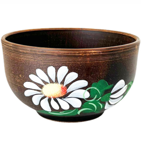 Салатник 0.7л Ромашка красная глина