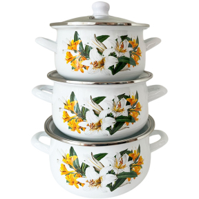 Набір емальований 3 предмети Лілії 7W