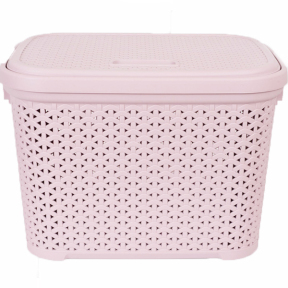 Кошик з кришкою 30л пудровий К14-805/2