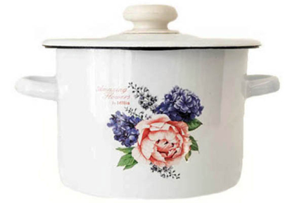 Кастрюля эмалированная 2л 1610/2 Пион