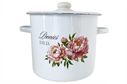 Кастрюля эмалированная 7л 1620/2 Пиония