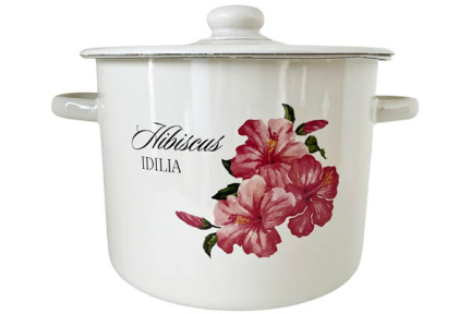 Каструля емальована 5.5л 1617/2 Гібіскус Ідилія