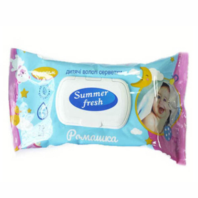 Серветки вологі Summer Fresh 72 штуки