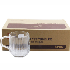 Набор кружек стеклянных 250мл ZB1004SW