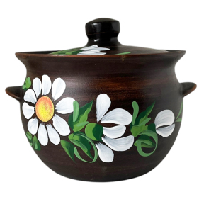 Супник дачний 2.2л Ромашка червона глина