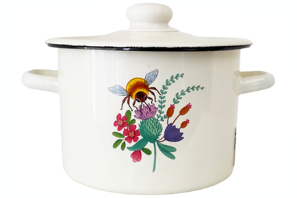 Каструля емальована 3л 1612/2 Медові квіти