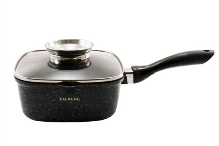 Ковш с антиприкарным покрытием 2л квадратный граніт индукция 0718-F-BL Ковш с антиприкарным покрытием 2л квадратный граніт индукция 0718-F-BL