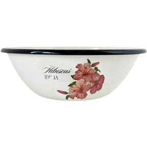 Миска эмалированная 0.6л 0305/2 Гибискус Идиллия