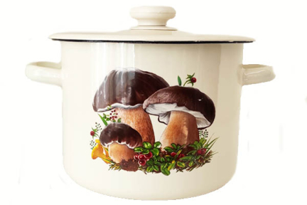 Кастрюля эмалированная 4.5л 1615/2 Грибы