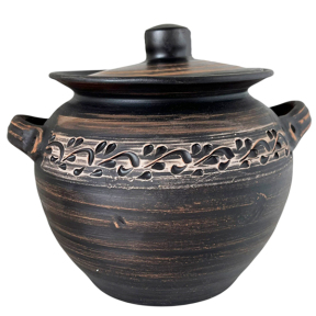 Супник 3.5л з ручками ангоб червона глина