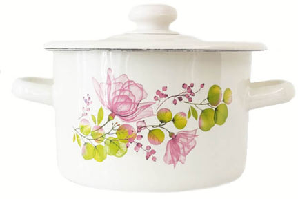 Каструля емальована 2л 1610/2 Квіткова вуаль