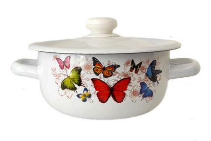 Кастрюля эмалированная 1.5л 1608/2 Батерфляй