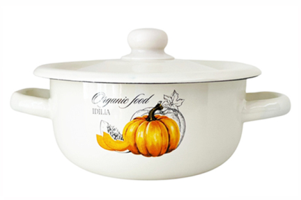 Кастрюля эмалированная 1.5л 1608/2 Тыква