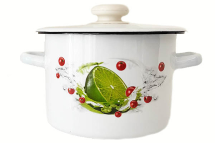 Кастрюля эмалированная 3л 1612/2 Лайм