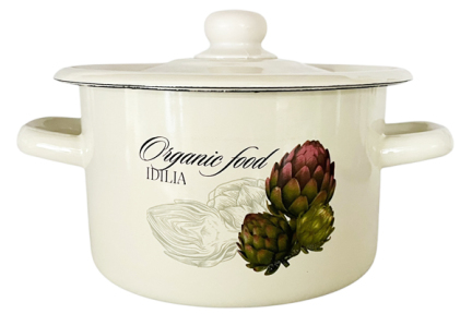 Кастрюля эмалированная 2л 1610/2 Артишок Идиллия