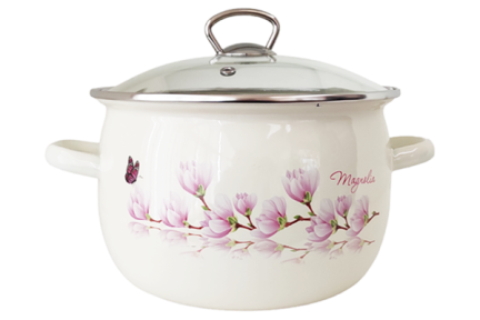 Кастрюля эмалированная 5л 61916/2 Магнолия
