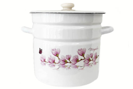 Кастрюля эмалированная 12л 1624/2 разная деколь