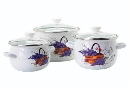 Набор эмалированный 6926 Корзинка лаванды