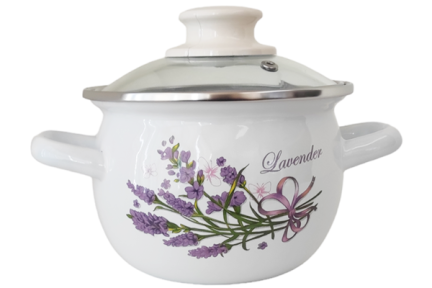 Каструля емальована 1.5л 61908/2  Букет лаванди