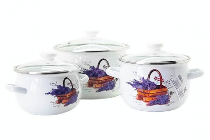 Набір емальований 6926 Корзинка лаванди