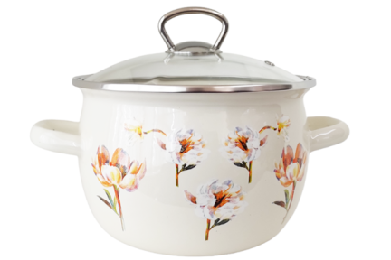 Каструля емальована 3.5л 61913/2 Квіткова фантазія