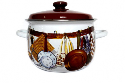 Кастрюля эмалированная 5.0л 1916/4 Хозяюшка