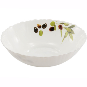 Тарелка стеклокерамика глубокая №7 Оливки