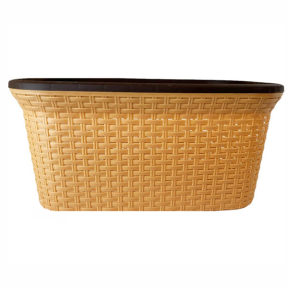 Корзина для белья 40л Rattan бежевая К