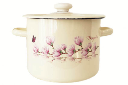 Каструля емальована 4.5л 1615/2 Магнолія