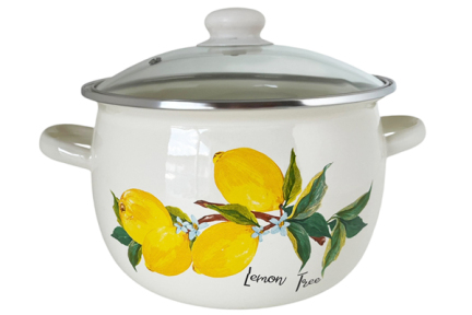 Кастрюля эмалированная 5л 61916/2 Лимонное дерево