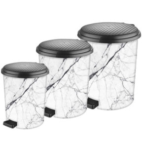 Відро пластмасове з педаллю 6л Каміння №2 Відро пластмасове з педаллю 6л Каміння №2