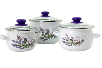 Набор эмалированный 6928 Букет лаванды сиреневый