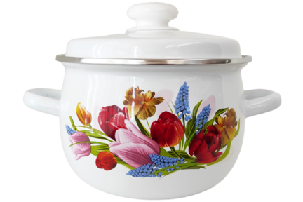 Каструля емальована 3.5л 1913/2 Весняний букет