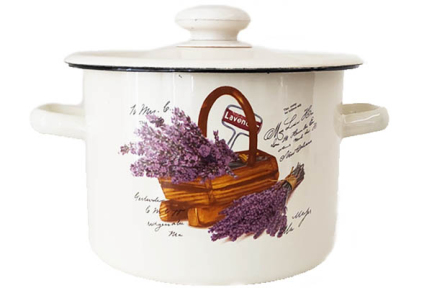 Каструля емальована 3л 1612/2 Кошик лаванди Каструля емальована 3л 1612/2 Кошик лаванди