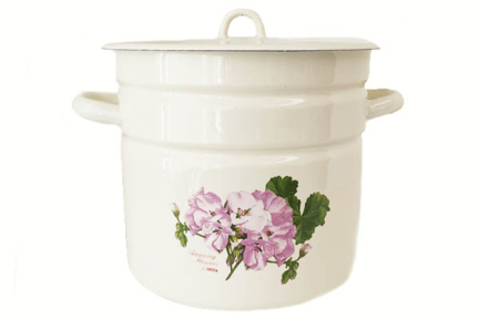 Каструля емальована 12л 16241/2 Пеларгонія