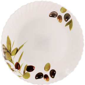 Тарілка склокераміка мілка №8.5 Оливки