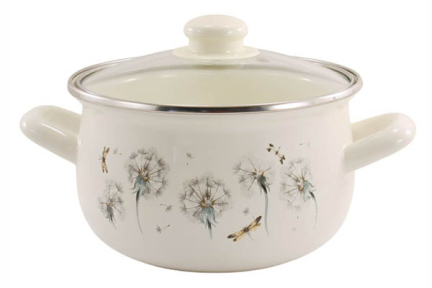 Кастрюля эмалированная 5.1л Одуванчик