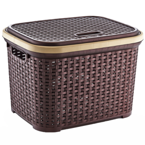 Кошик 34л Rattan квадратний з кришкою