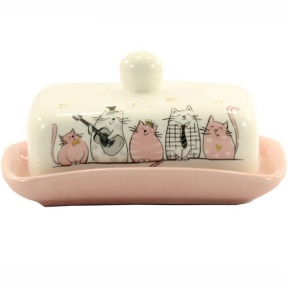 Масленка керамическая Поющие коты 046 ZF C SC
