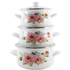 Набор эмалированный 3 предмета Роза 11W