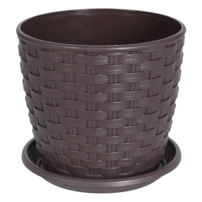 Горщик для квітів Ротанг 300х270мм коричневий