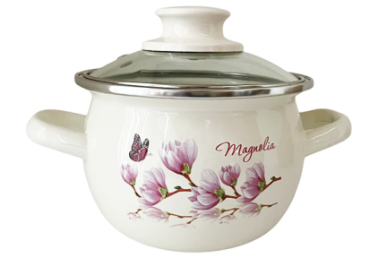 Каструля емальована 1.5л 61908/2 Магнолія