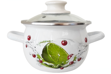 Каструля емальована 1.5л 61908/2 Лайм