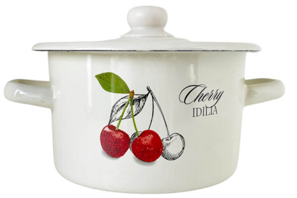 Кастрюля эмалированная 2л 1610/2 Вишня Идиллия