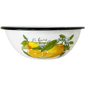 Миска эмалированная 2.5л 0311/2 Лимон