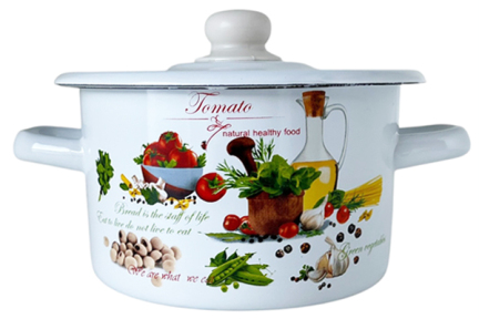 Каструля емальована 2л 1610/2 Томато