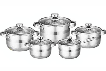 Набір каструль із нержавіючої сталі 5 предметів EB-3709